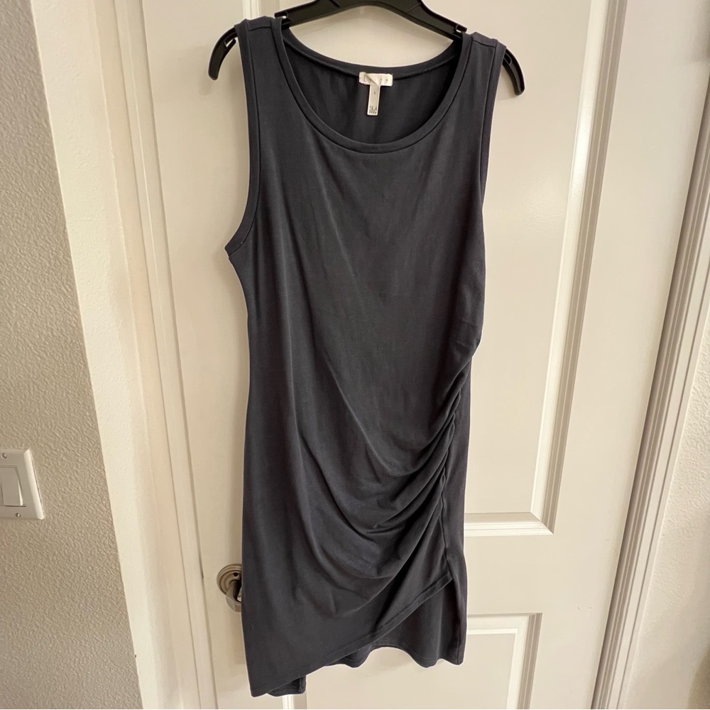 Leith Ruched Midi Sleeveless Dress